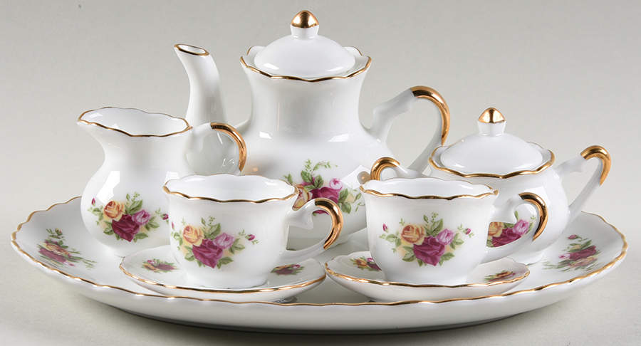 Old Country Roses (10 Pc) Miniature Tea Set by Royal Albert-1