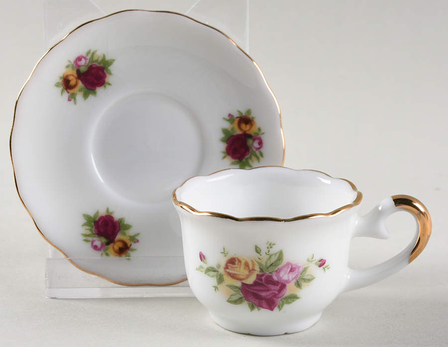 Old Country Roses Miniature Cup and Saucer Set by Royal Albert-1