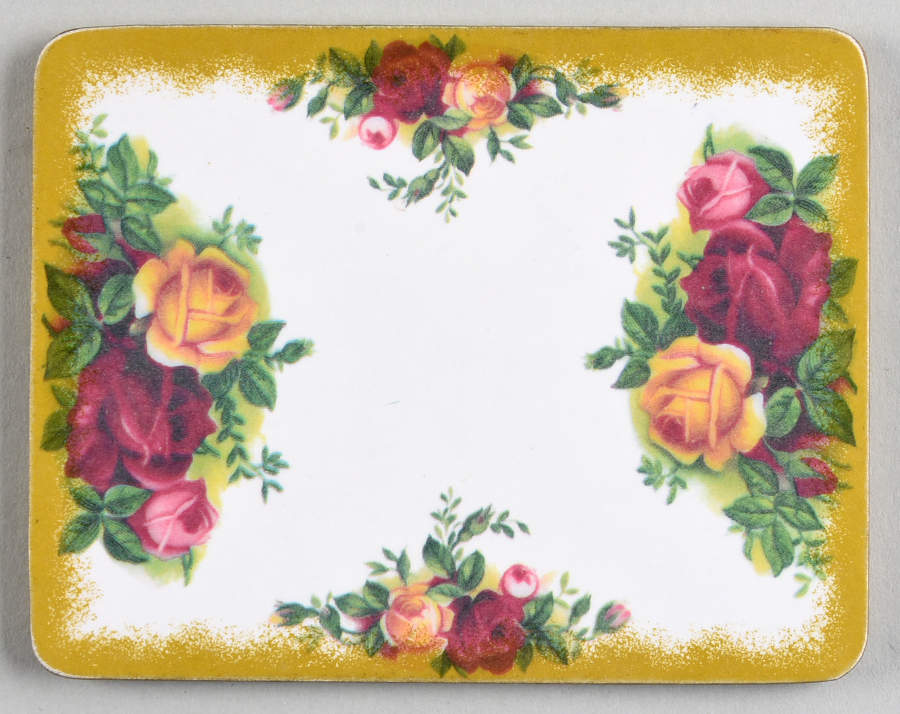 Old Country Roses Melamine Rectangular Coaster by Royal Albert-1