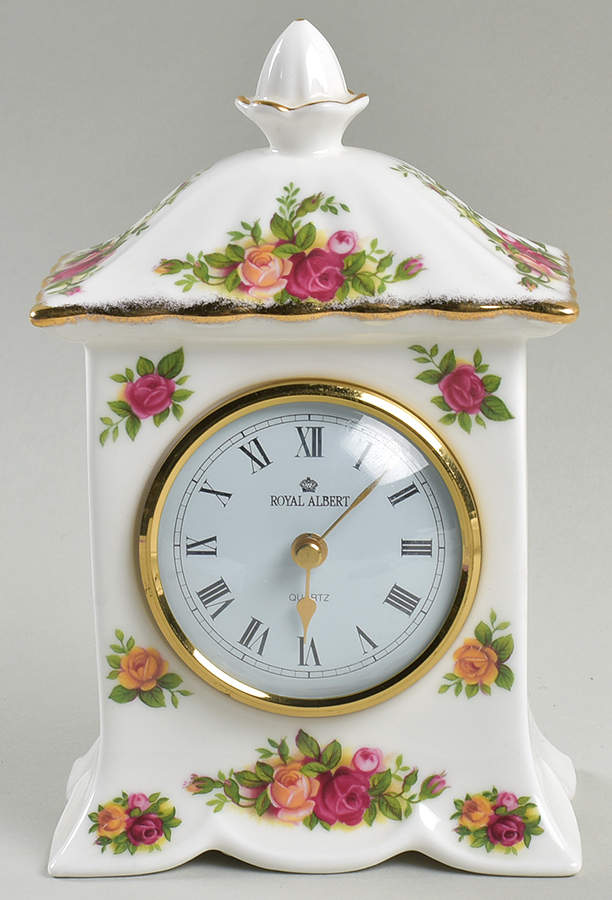 Old Country Roses Large Carriage Clock by Royal Albert-1