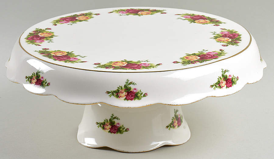 Old Country Roses 1 Pc Footed Cake Plate/Chip & Dip by Royal Albert-1