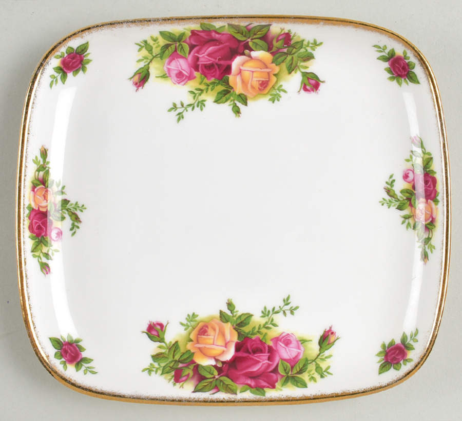 Old Country Roses 6" Square Tray by Royal Albert-1