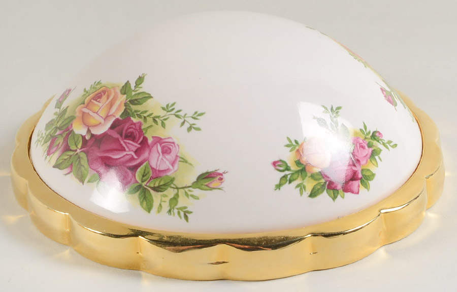 Old Country Roses Round Jewel Box, Lid Only by Royal Albert-1