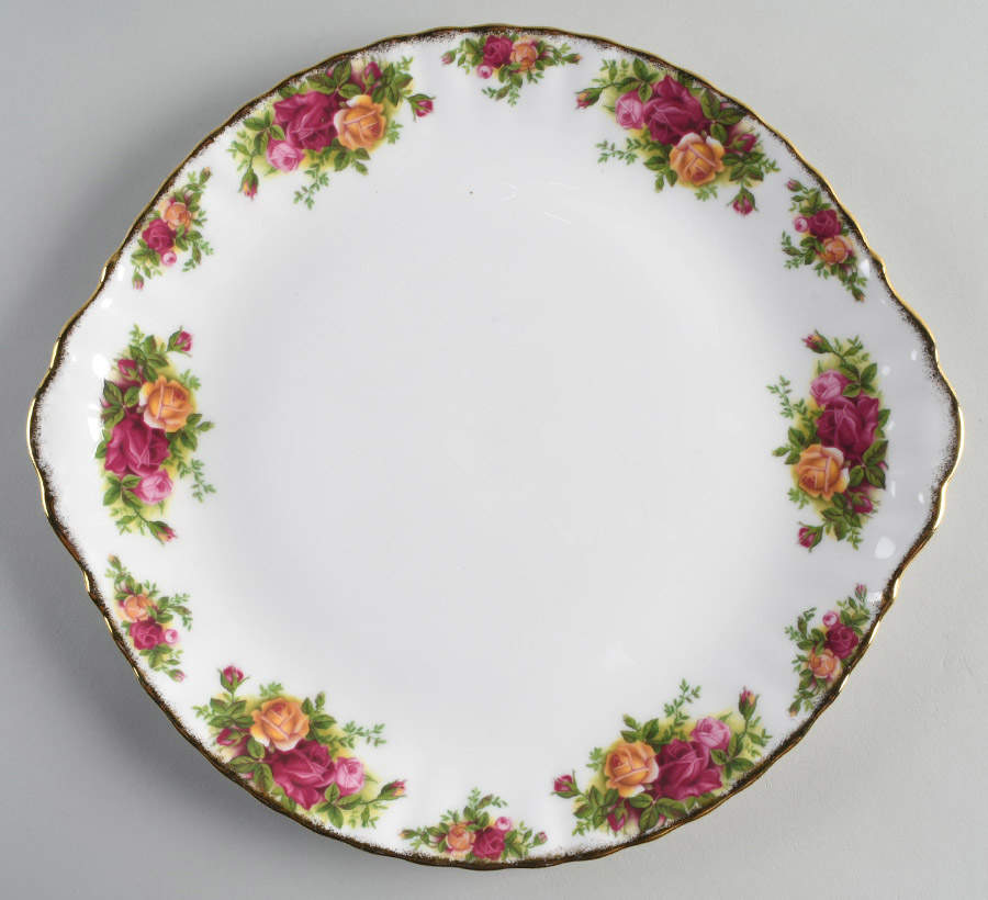 Old Country Roses Handled Cake Plate by Royal Albert-1