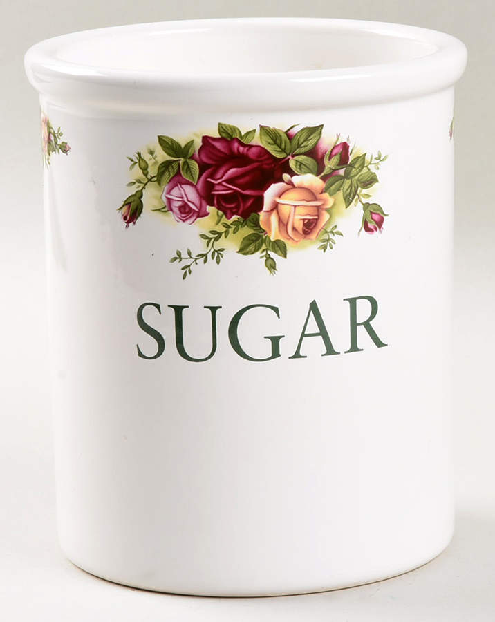 Old Country Roses Sugar Canister No Wood Lid by Royal Albert-1