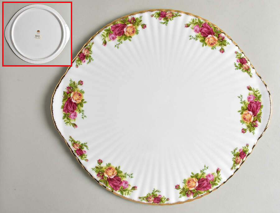 Old Country Roses Low Footed Cake Plate by Royal Albert-1
