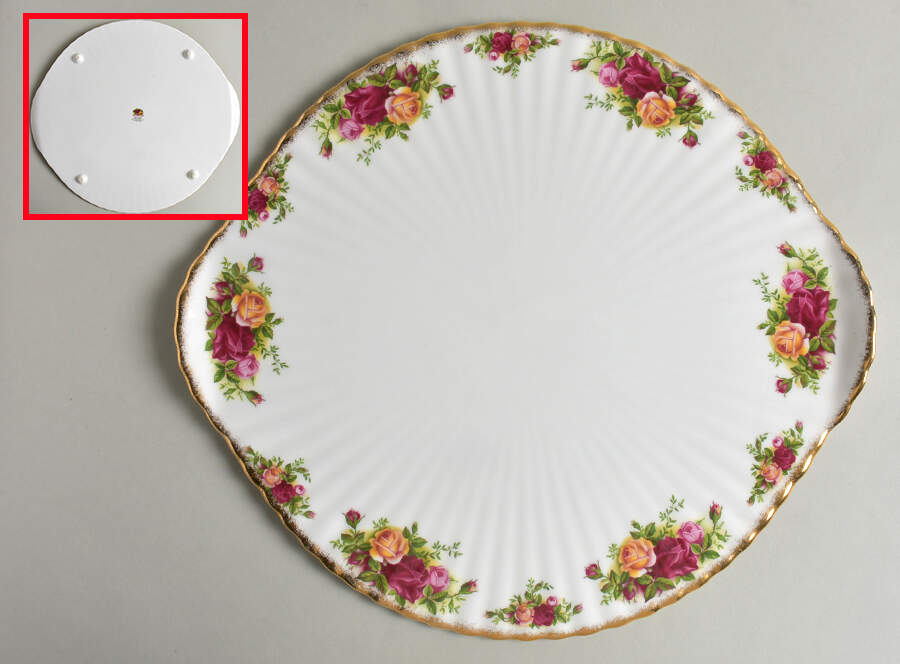 Old Country Roses Low Footed Cake Plate by Royal Albert-1
