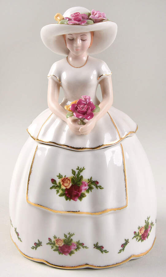 Old Country Roses Figural Candy Box & Lid by Royal Albert-1