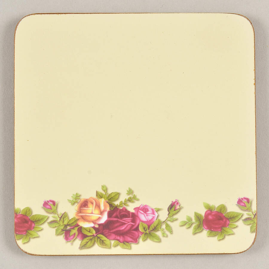 Old Country Roses Square Corkback Coaster by Royal Albert-1