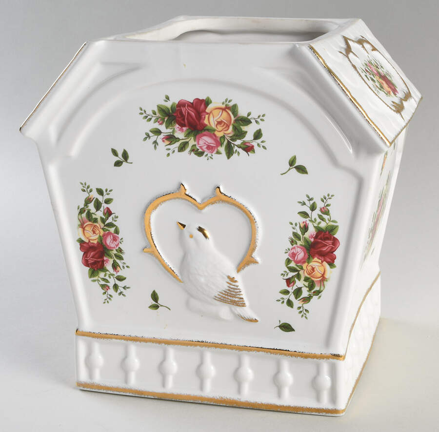 Old Country Roses Figural Cookie Jar No Lid by Royal Albert-1
