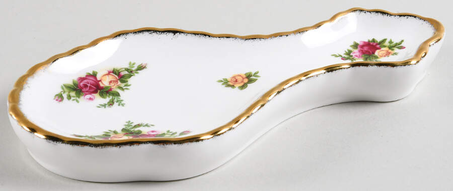 Old Country Roses Spoon Rest/Holder (Holds 1 Spoon) by Royal Albert-1