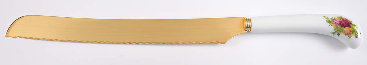 Old Country Roses Cake Knife/Server with Stainless Blade by Royal Albert-1