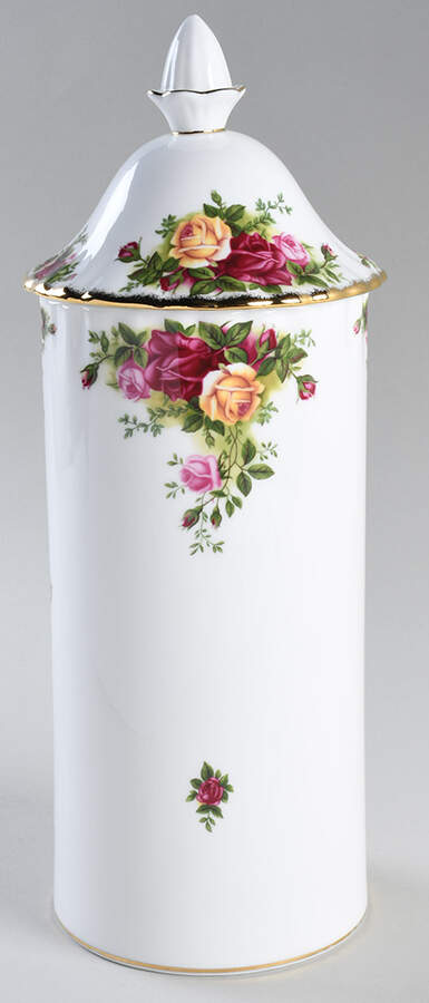 Old Country Roses Large Storage Jar & Lid by Royal Albert-1