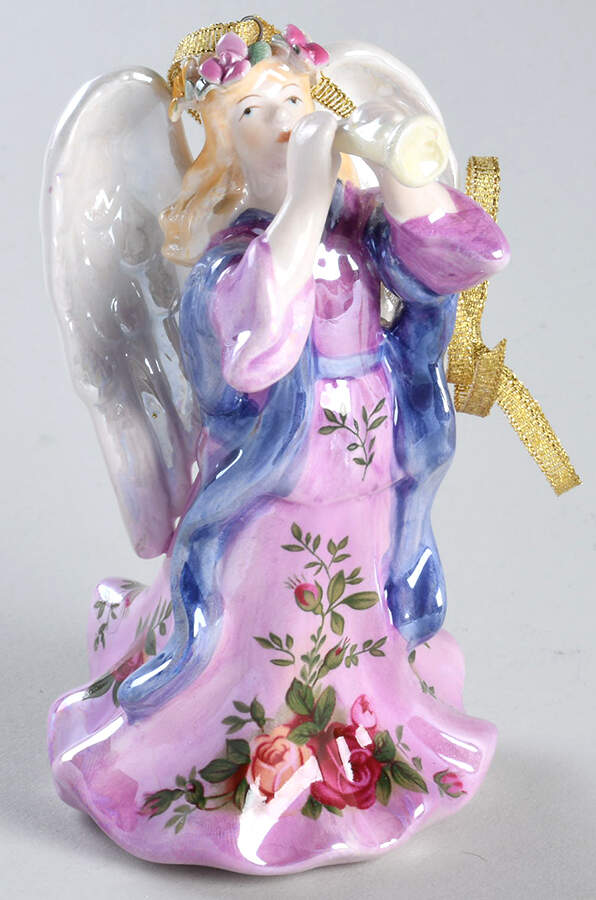 Old Country Roses Musical Angel Ornament by Royal Albert-1