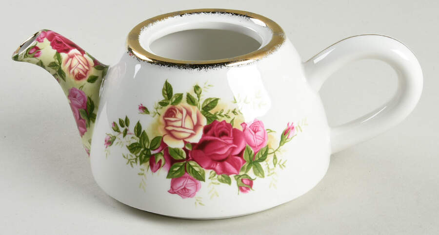 Old Country Roses Individual Teapot with Cup Teapot No Lid by Royal Albert-1