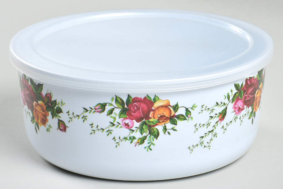 Old Country Roses 5" Round Melamine Bowl & Plastic Lid by Royal Albert-1