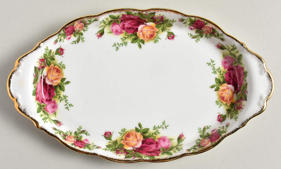Old Country Roses Tray for Creamer & Open Sugar by Royal Albert-1