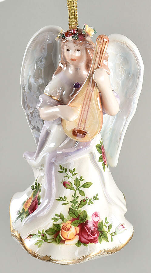 Old Country Roses Musical Angel Ornament by Royal Albert-1