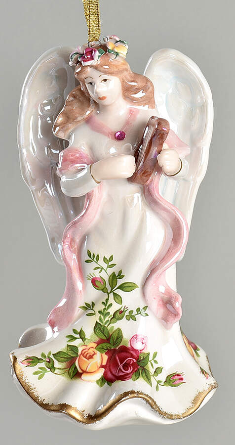 Old Country Roses Musical Angel Ornament by Royal Albert-1