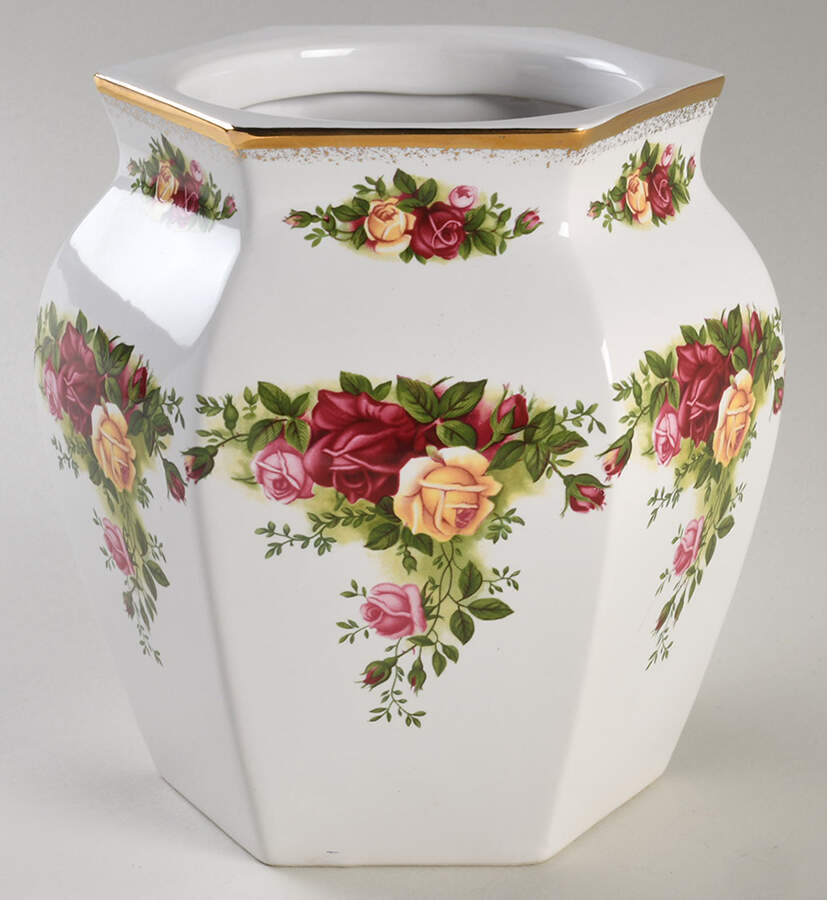 Old Country Roses Biscuit Barrel No Lid by Royal Albert-1