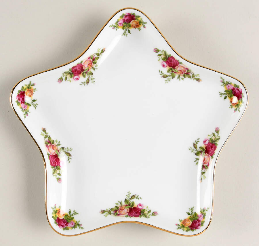 Old Country Roses Large Star Shaped Dish by Royal Albert-1