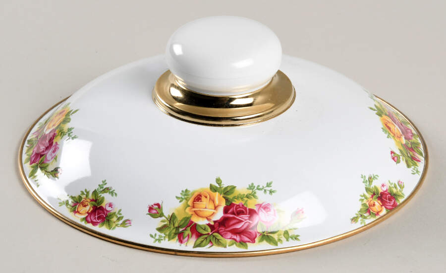 Old Country Roses 2 Quart Metal Covered Casserole, Lid Only by Royal Albert-1