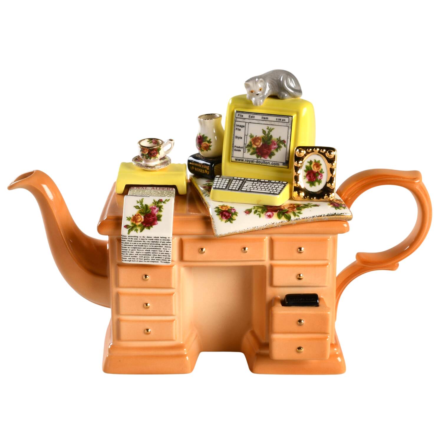 Old Country Roses Figural Teapot & Lid by Royal Albert-1