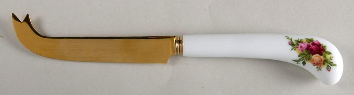 Old Country Roses Cheese Knife with Stainless Blade by Royal Albert-1