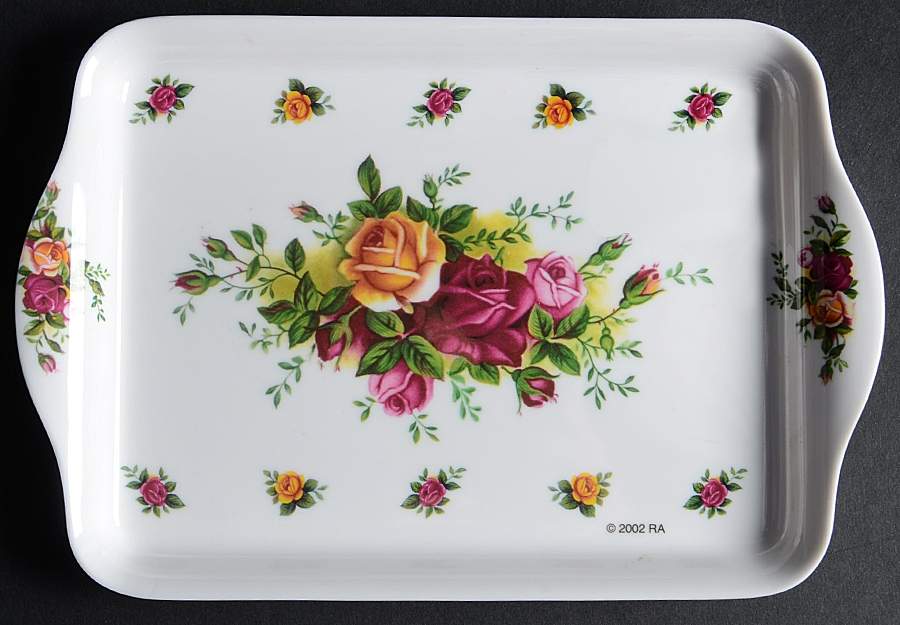 Old Country Roses 8" Rectangular Melamine Tray by Royal Albert-1