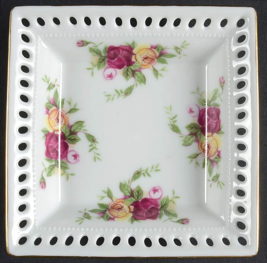 Old Country Roses 4" Square Sweet Meat by Royal Albert-1