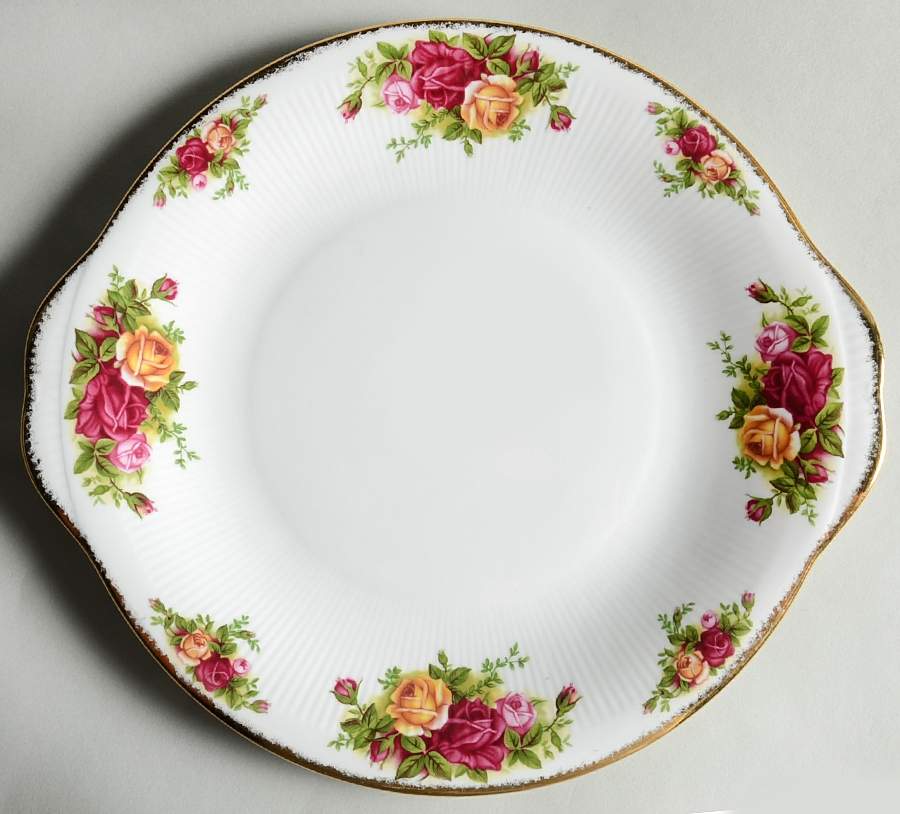 Old Country Roses Handled Cake Plate by Royal Albert-1