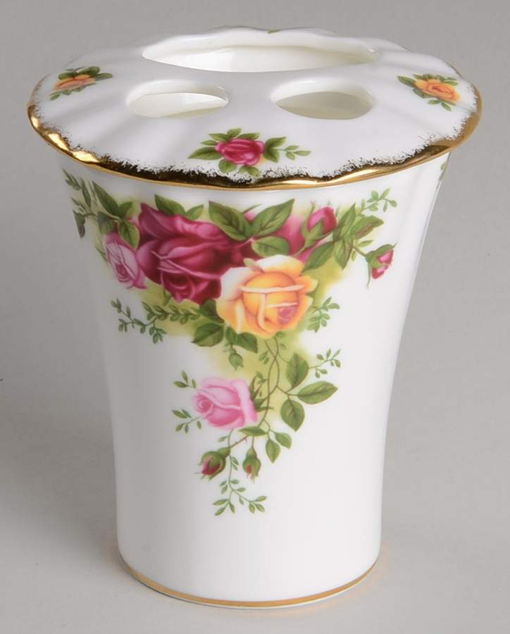 Old Country Roses Toothbrush Holder & Tumbler Set by Royal Albert-1