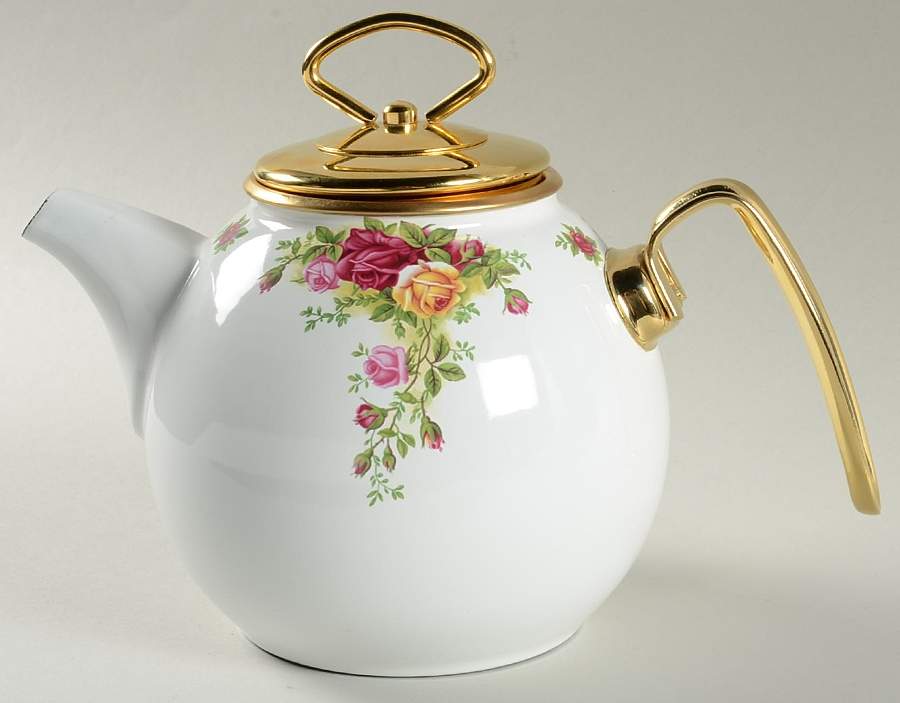 Old Country Roses Metal Kettle & Lid by Royal Albert-1