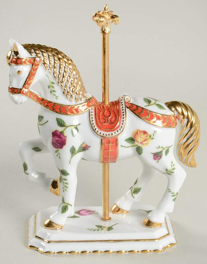 Old Country Roses Carousel Horse Figurine by Royal Albert-1