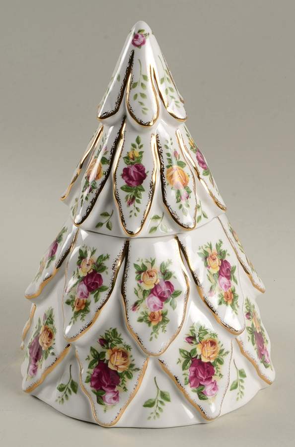 Old Country Roses Figural Candy Jar & Lid by Royal Albert-1