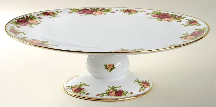 Old Country Roses 12" Diameter Pedestal Cake Stand by Royal Albert-1