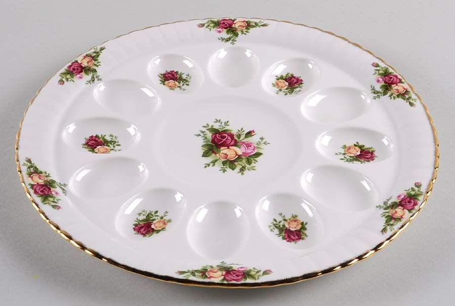 Old Country Roses Deviled Egg Plate by Royal Albert-1