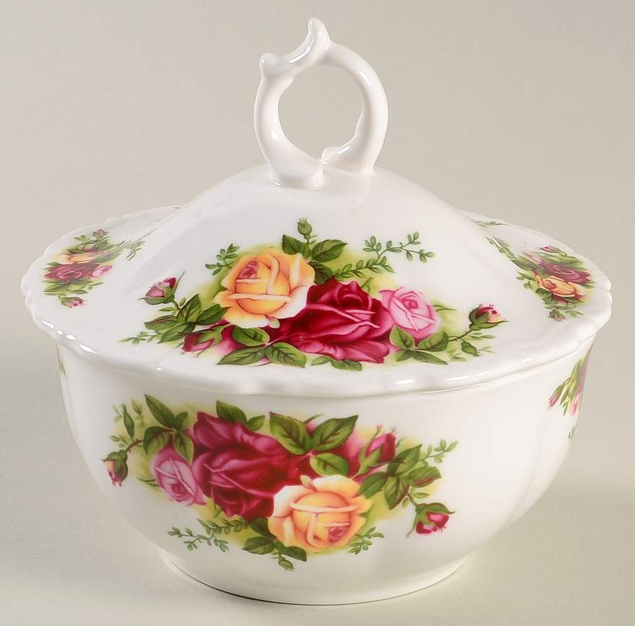 Old Country Roses Powder Box with Lid by Royal Albert-1