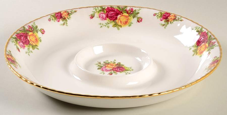 Old Country Roses 1 Piece Chip & Dip by Royal Albert-1