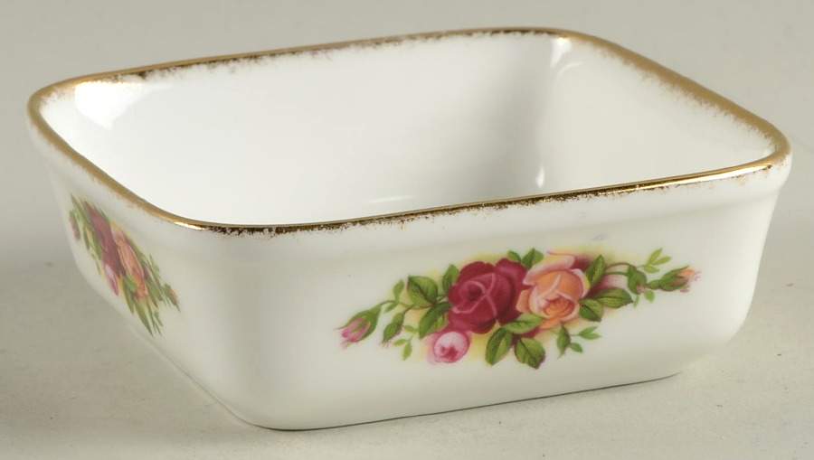 Old Country Roses Square Sauce Dip by Royal Albert-1
