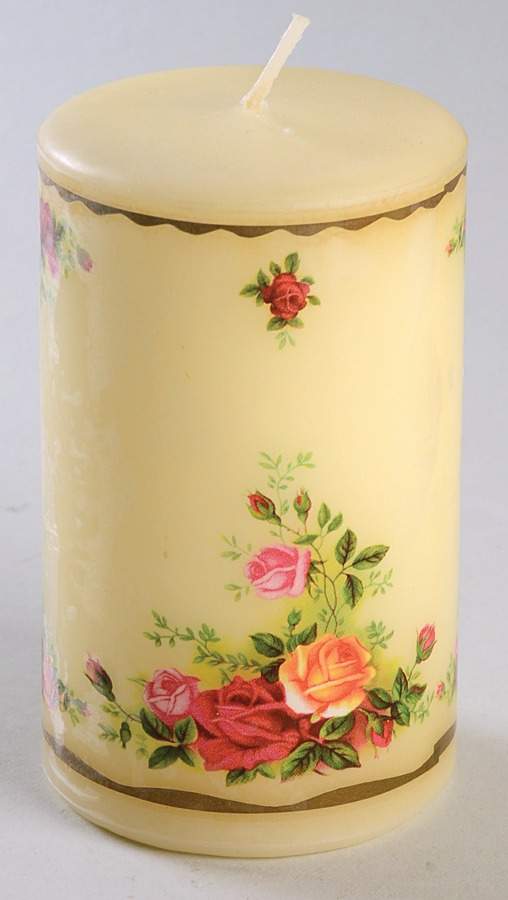 Old Country Roses Pillar Candle (Wax) by Royal Albert-1