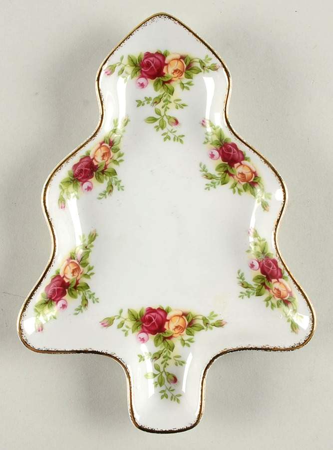 Old Country Roses Figural Tree Open Candy Dish by Royal Albert-1