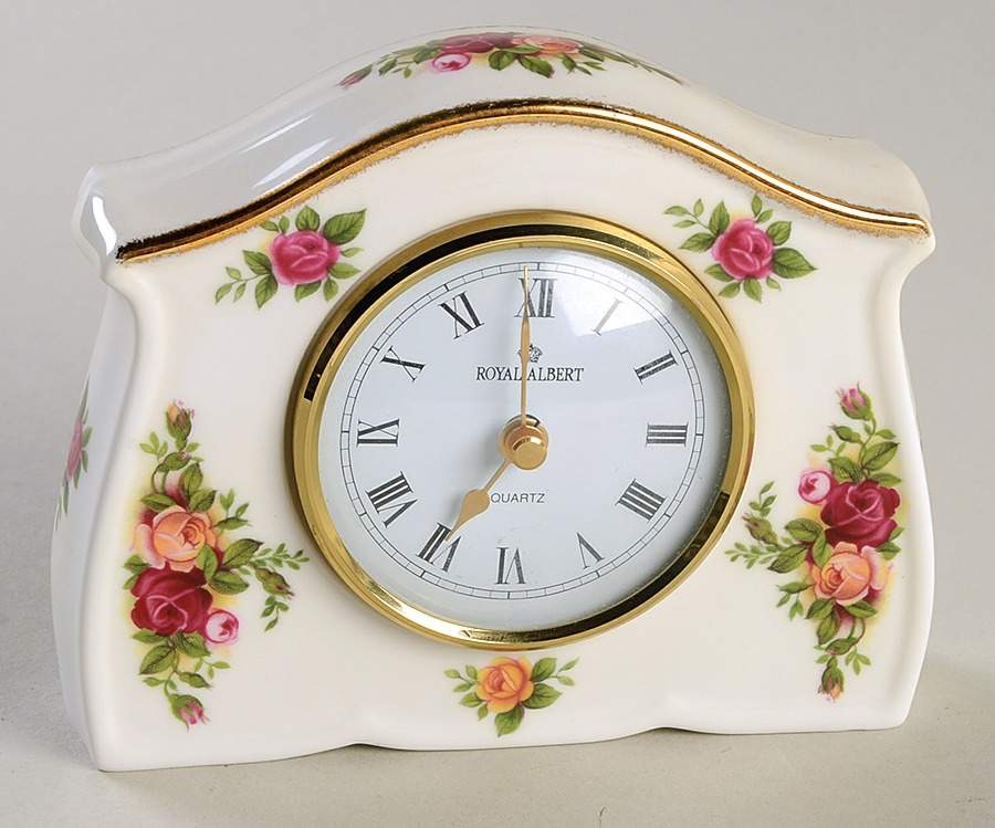 Old Country Roses Large Desk Clock by Royal Albert-1