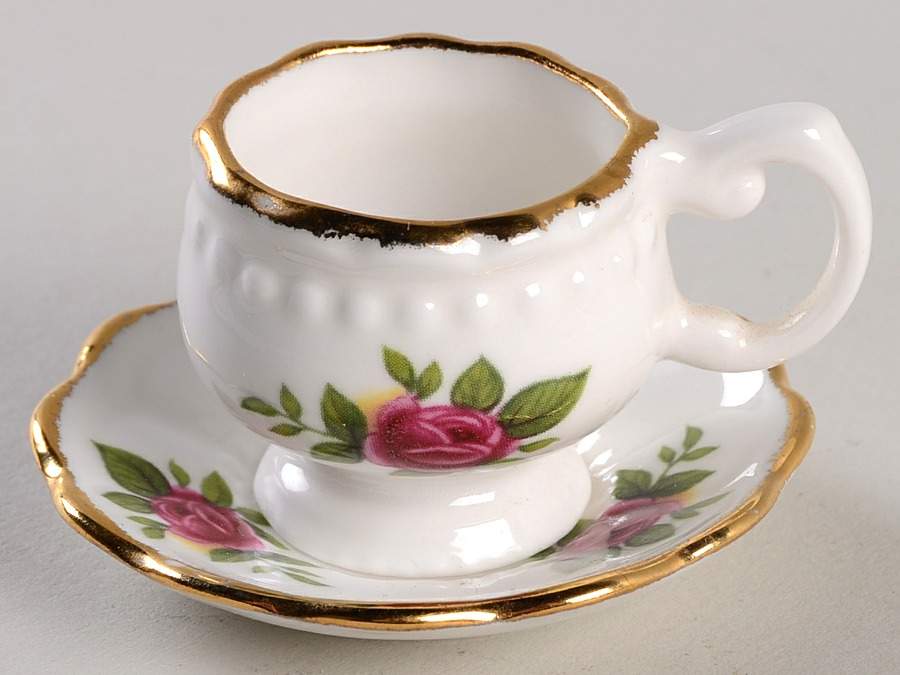 Old Country Roses Miniature Cup and Saucer Set by Royal Albert-1
