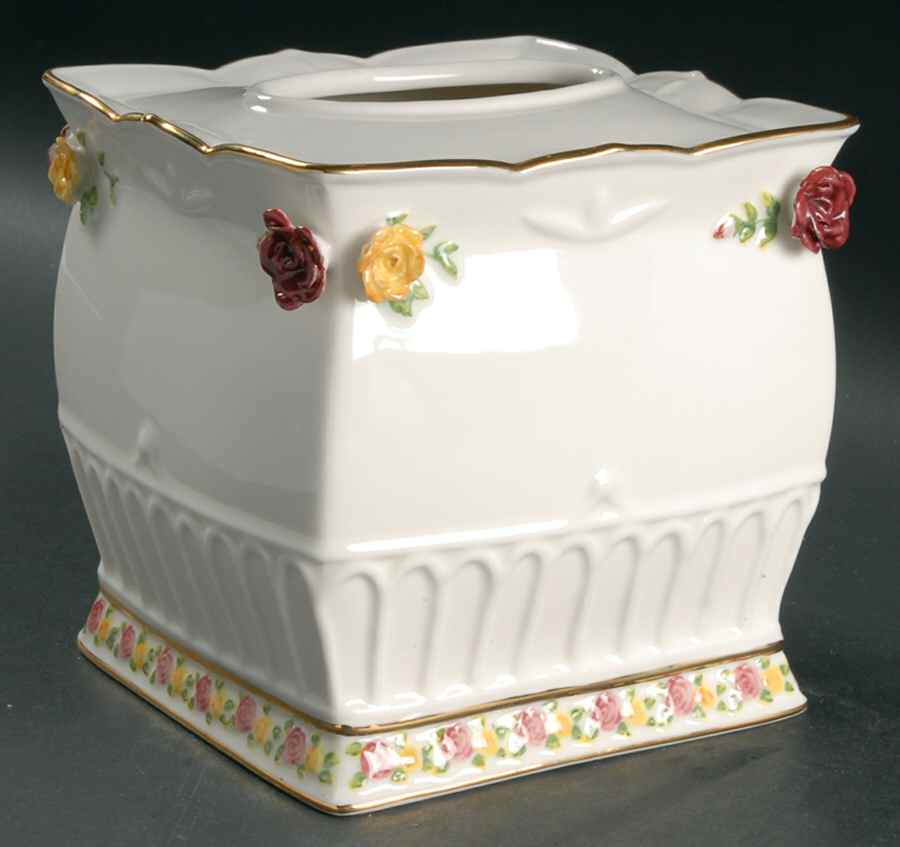 Old Country Roses Square Tissue Box Cover by Royal Albert-1