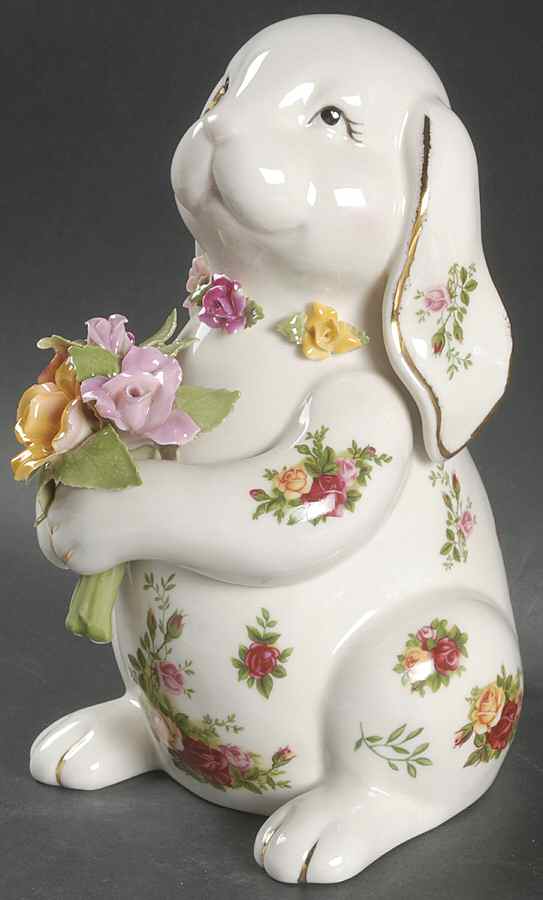 Old Country Roses Medium Rabbit Figurine by Royal Albert-1
