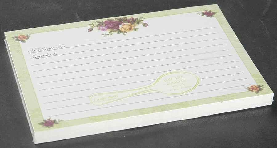 Old Country Roses Paper Recipe Card - Set of 40 by Royal Albert-1