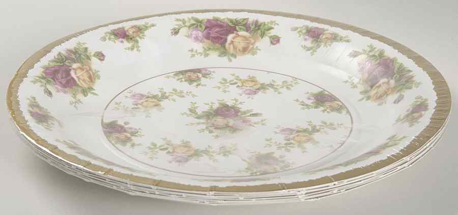 Old Country Roses Pack of 8 - Paper Dinner Plate by Royal Albert-1