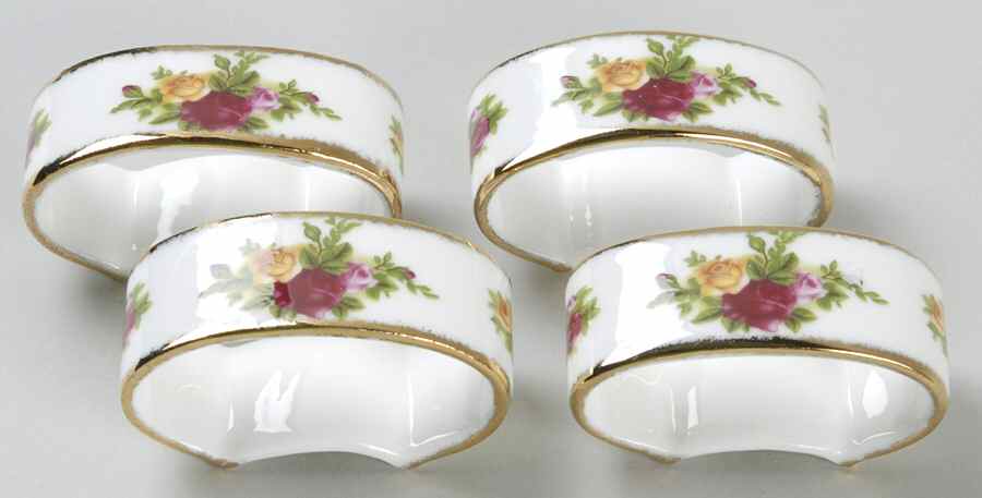 Old Country Roses Napkin Ring - Set of 4 by Royal Albert-1