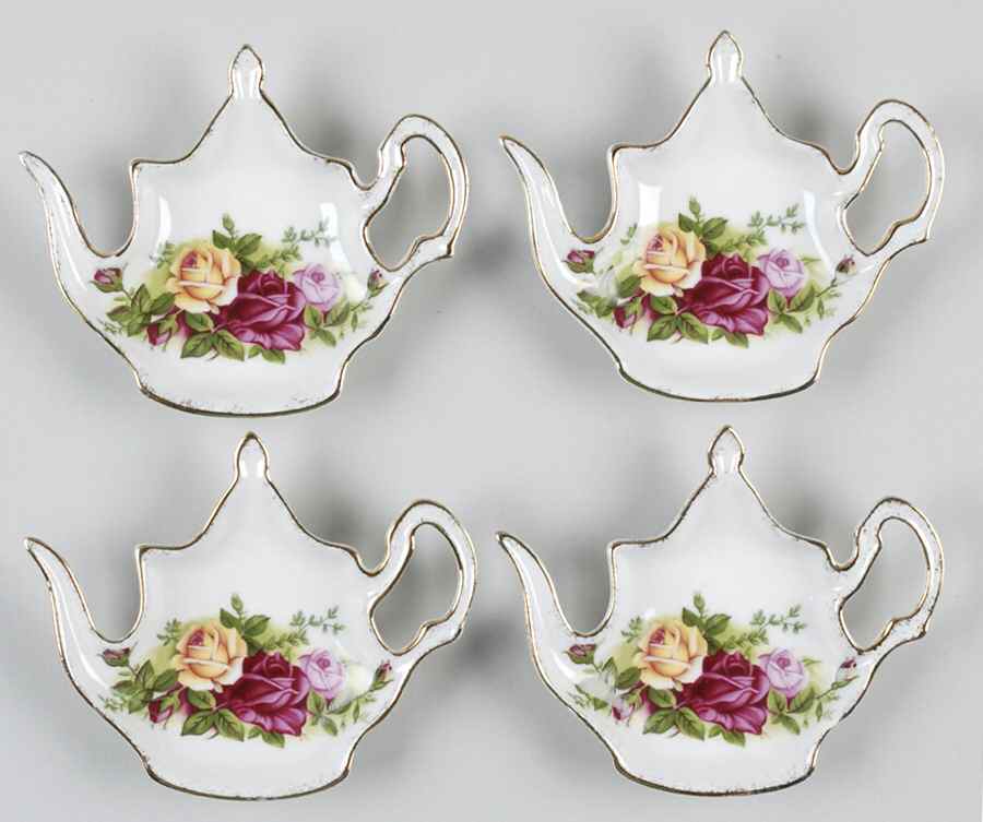 Old Country Roses Tea Bag Holder - Set of 4 by Royal Albert-1